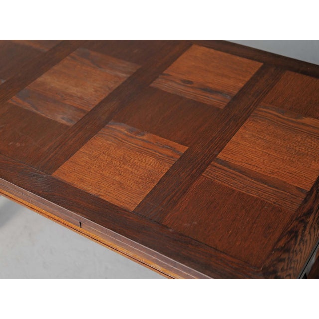 Vintage Extendable Oak Dining Table, France, 1940 For Sale - Image 13 of 18