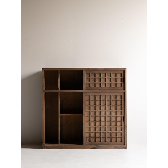 Sculpture Materials Japanese Modern Cabinet 1920-1940s / Tansu Wabi-Sabi For Sale - Image 7 of 18