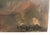 Textile Antique Painting – Mystical Cave Figure Oil on Canvas (1980) For Sale - Image 7 of 12