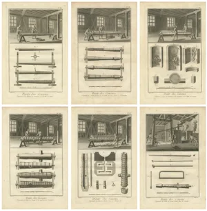 Intricate Process of Cannon Manufacturing, 1770, Paper, Set of 6
