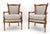 Pair of Directoire Style Acorn Finials Solid Cherry Open Arm Lounge Chairs MINT! For Sale - Image 11 of 16