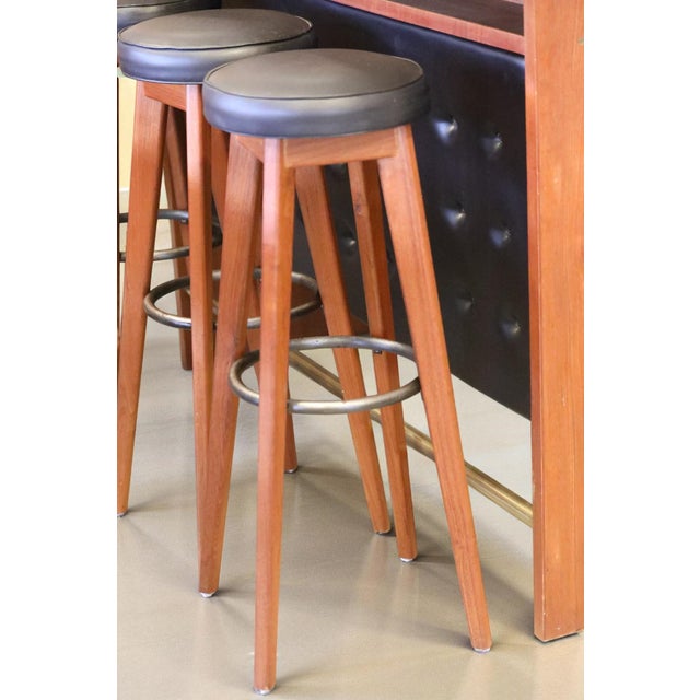 Wood Danish Teak Barstool, 1960s For Sale - Image 7 of 18