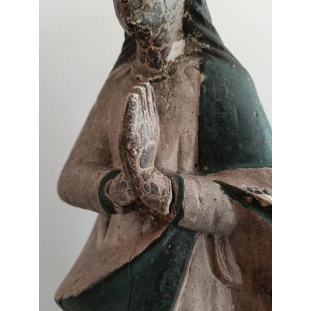Unknown, Cedar Holy Statue Depicting Our Lady of the Conception ± 1750, 1785., 1800s, Cedar For Sale - Image 15 of 18