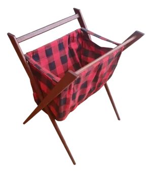 Mid-Century Folding Teak Magazine Rack