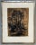 Early 20th Century 1930's Ink and Charcoal Drawing of Trees in Landscape in Original Silver Gilt Frame With Linen Mat For Sale - Image 5 of 8