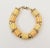 Modern 1985 Vintage Napier Hand Carved Orange & Yellow Bead Bracelet For Sale - Image 3 of 6