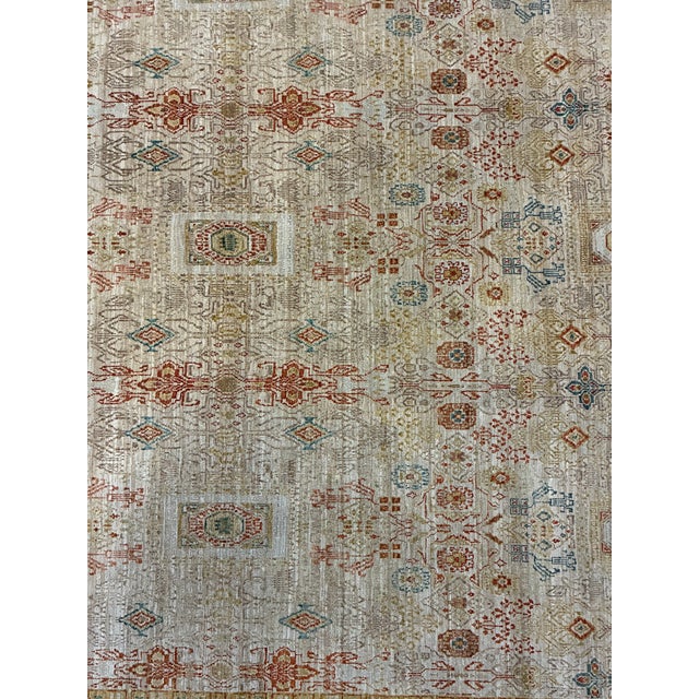 Mid 20th Century Hand-Knotted Mamluk Revival Wool Area Rug Traditional Persian Style Rug For Sale - Image 5 of 7