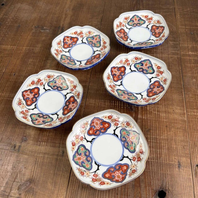 Kozara Plates by Shobido Honten for Arita, 1950s, Set of 5 For Sale - Image 9 of 15