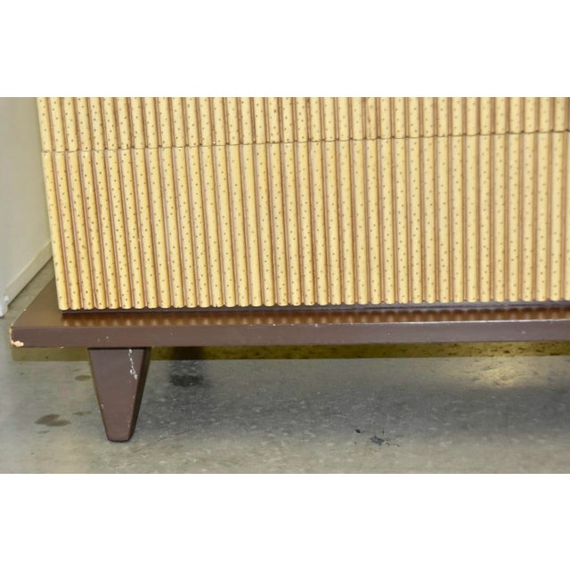 1950s Mid-Century Modern American of Martinsville Eight Drawer Bamboo Dresser For Sale - Image 5 of 12