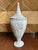 Fabulous Vintage French Whitewash Glazed Terracotta Lidded Urn. Very heavy. Great architectural lines. Terrific texture....