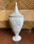 Fabulous Vintage French Whitewash Terracotta Lidded Urn. Very heavy. Great architectural lines. Terrific texture. Rustic...