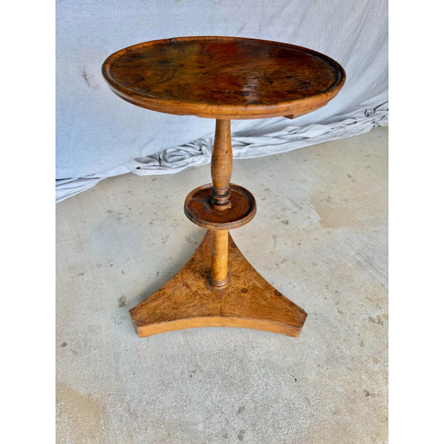 Late 19th Century Late 19th Century French Charles X Style Burlwood Side Table For Sale - Image 5 of 12