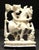 Antique Rajasthani Indian Ivory Colored Bone Complete Hand Carved Chess Set For Sale - Image 11 of 13