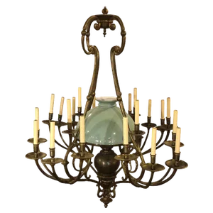 Georgian Style Chandelier With a Globe Centre Matching Chain and Canopy