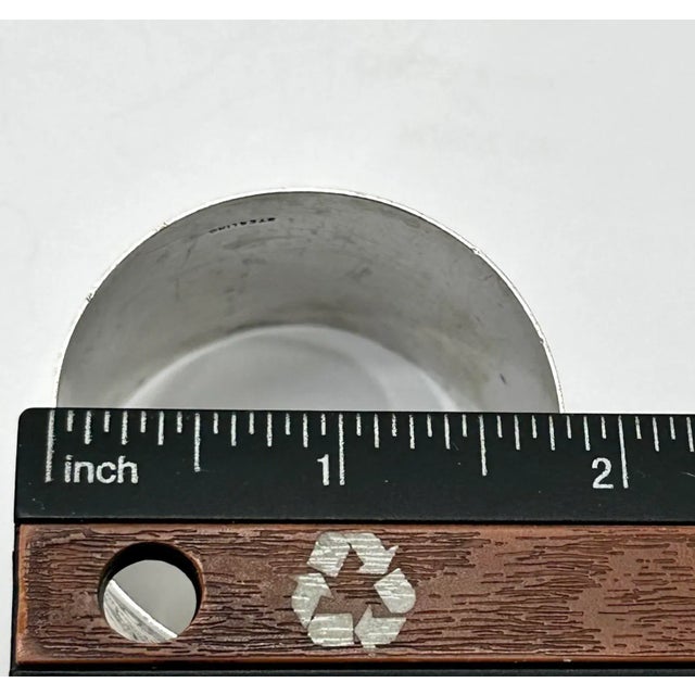 Oversize Beautifully Hand Engraved Antique American Victorian Sterling Silver Napkin Ring - Circa 1870s For Sale - Image 12 of 12