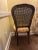 Wood Pair of Antique French Louis XV–Style Caned Side Chairs, Upholstered Seat For Sale - Image 7 of 9