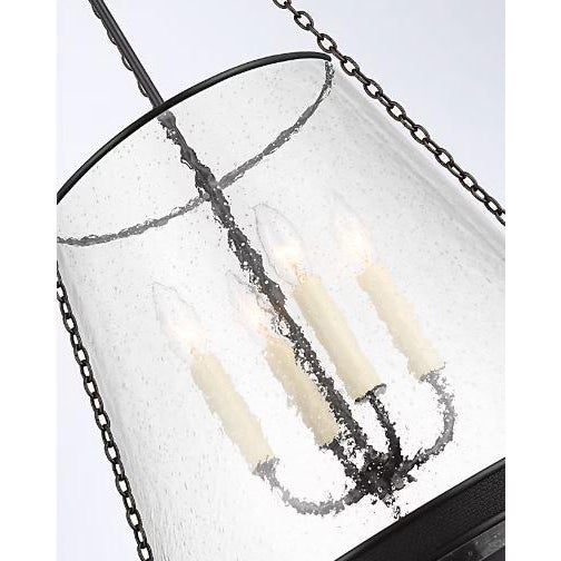 Designer Marie Flanigan Reese 18" Pendant in dark Bronze Finish and Clear Restoration Glass. Specifications: Height:...