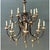 Vintage Gilt Wood and Metal Twelve-Light Chandelier For Sale - Image 9 of 12