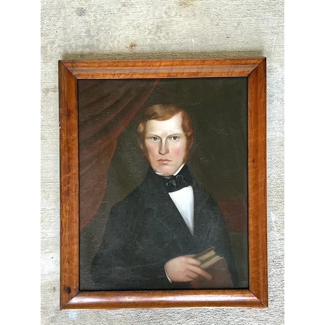 Vintage 19th Century Portrait of a Gentleman For Sale - Image 10 of 13