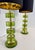 Italian Green Emerald Murano Glass Discs and Brass Lamps with Black Lampshades, 2000s, Set of 2 For Sale - Image 13 of 15