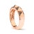 Contemporary 14K Rose Gold 1/4 Cttw Brown Diamond Pyramid Band Ring (Brown Color, SI1-SI2 Clarity)- Size 7 For Sale - Image 3 of 6