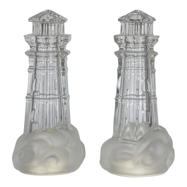 Lenox Lighthouse Maritime Nautical Motif Salt & Pepper Shakers - Set of 2 For Sale