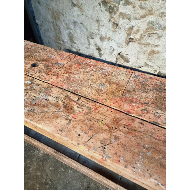 Antique French Carpenters Workbench in Oak and Beech, 1900s For Sale - Image 18 of 18