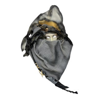Dominique Caron Handmade Leather Art Mask For Sale