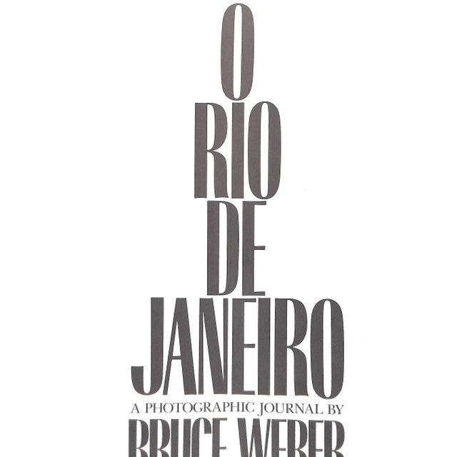 WEBER, Bruce [150] pp. Alfred A. Knopf 1986 14 1/2" x 11 1/4" "O" if it happens - "O" it happens in Rio.' (Bruce Weber,...