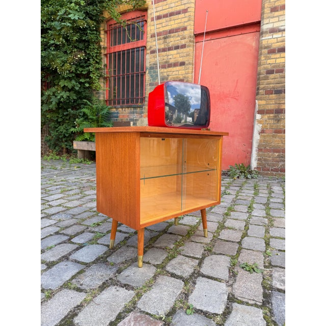 Sapelli Mahogany TV Display Cabinet with Rotating Top For Sale - Image 5 of 11