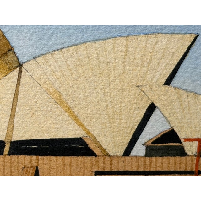 20th Century Painting Sydney Harbour Opera House House Australia Signed G. Douglas Hemingway For Sale - Image 15 of 18