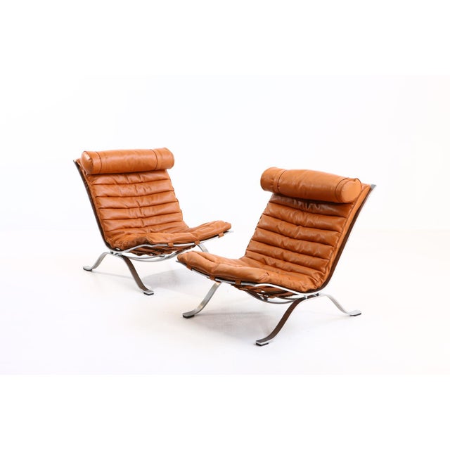 Cognac Leather Highback Ari Armchairs by Arne Norell, Denmark, 1960s, Set of 2 For Sale - Image 15 of 15