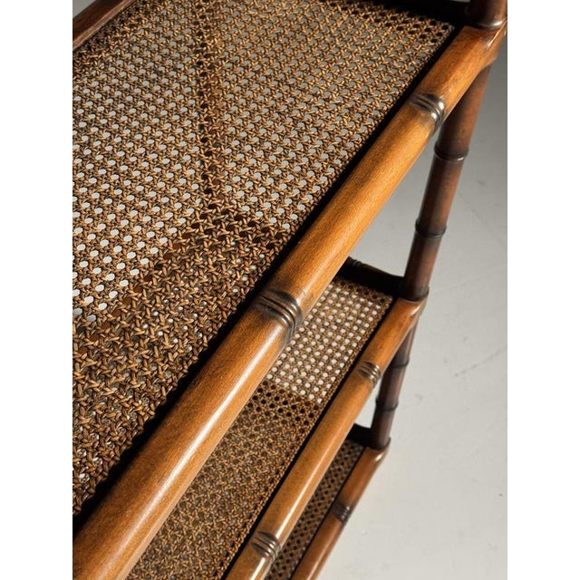 Faux Bamboo Bookcase, 1980s For Sale - Image 4 of 18