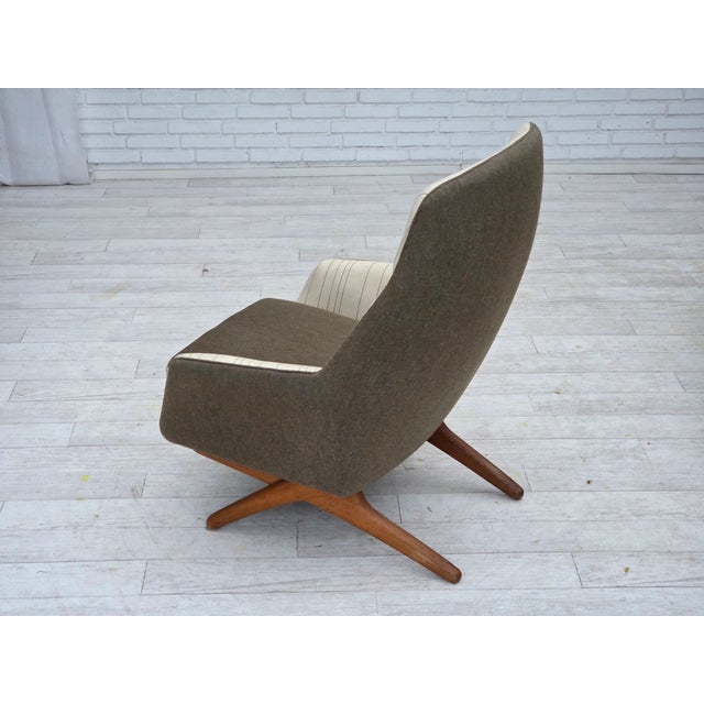 Vintage Danish Chair in Wool Fabric by Illum Wikkelsø, 1960s For Sale - Image 15 of 18