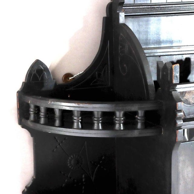 Antique Kimble & Cabus Attr Aesthetic Movement Ebonized Wall Cabinet C1870, Attributed For Sale - Image 14 of 14