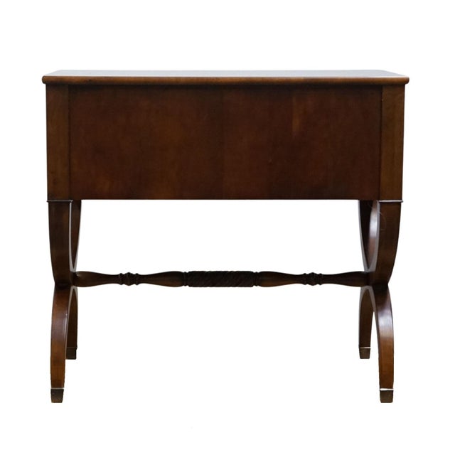 Ethan Allen Townhouse Collection Italian Neoclassical Tuscan Style Burled Wood 32" Two Drawer Accent Chest 30-5206 For Sale - Image 11 of 13