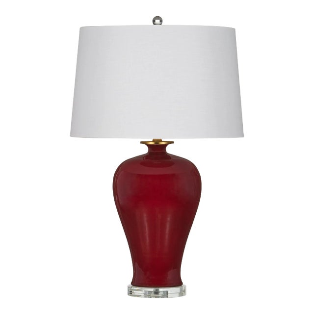 Currey & Company Imperial Red Table Lamp For Sale
