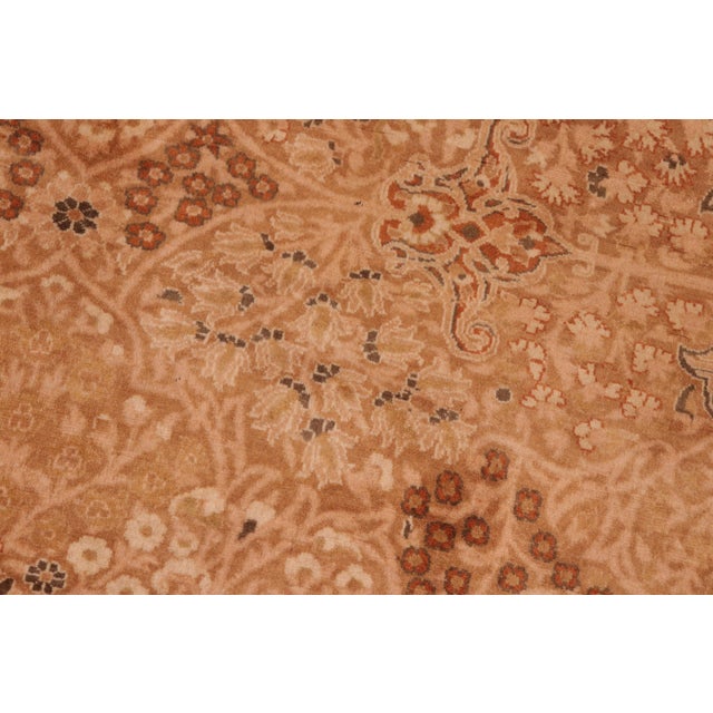 1990s Shabby Chic 1990's Pak-Persian Gold/Beige Wool Rug - 4'7'' X 6'9'' For Sale - Image 5 of 9