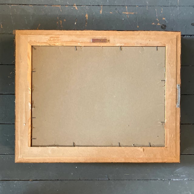 1970’s Female Nude Watercolor Abstract Study Painting Vintage Frame For Sale - Image 4 of 5