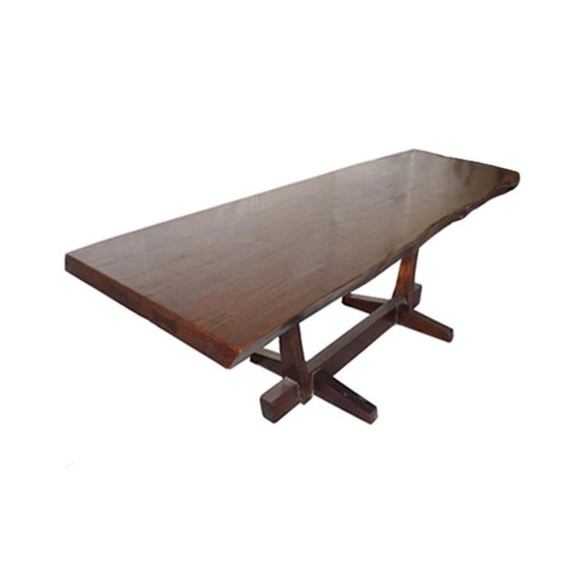 2010s Andrianna Shamaris Live Edge Teak Wood Dining Table For Sale - Image 5 of 5