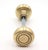 Metal Vintage Concentric Brass Finish Passage Door Knob Set For Sale - Image 7 of 9