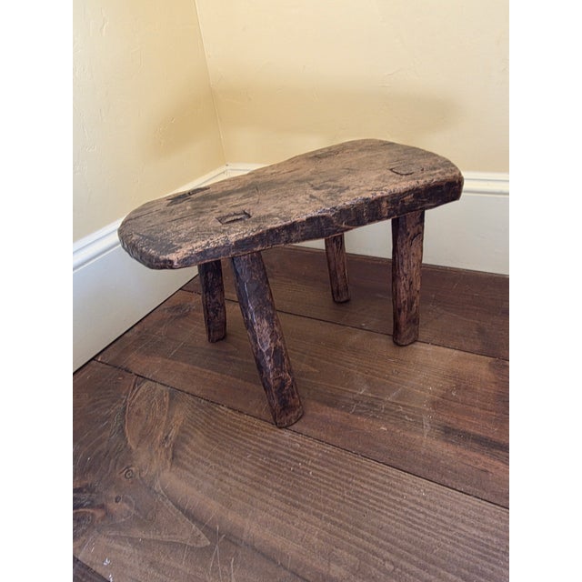 Primitive Hand Made Stool For Sale - Image 13 of 13