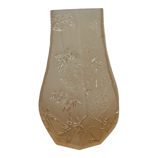 Lalique Ombelles Vase, Gold Lustre For Sale