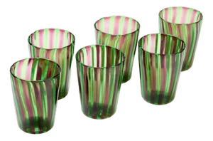 Cocktail Set in Murano Glass by Mariana Iskra, Set of 6