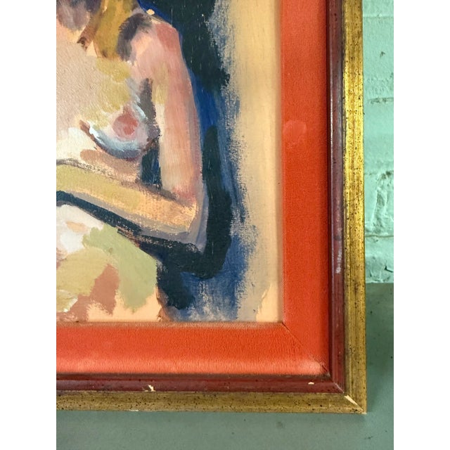 Paint Female Nude Painting by Baizan, 12.75" X 16.5" For Sale - Image 7 of 7