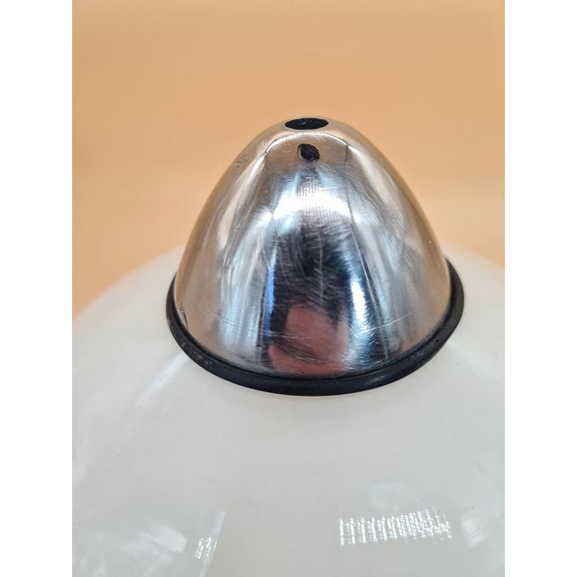 Vintage Space Age Table Lamp in Frosted Glass, 1960s For Sale - Image 6 of 12
