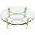 1960s Brass and Aged Nickel Empire Style Coffee Table For Sale - Image 5 of 5