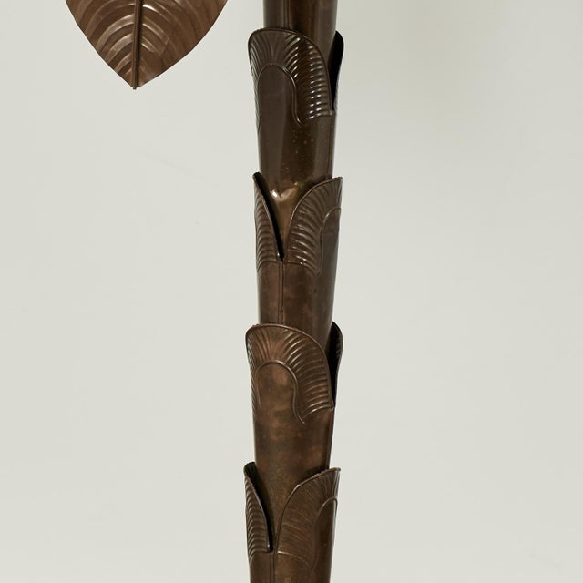 1970s Vintage Brass Palm or Banana Tree Sculpture For Sale - Image 5 of 13