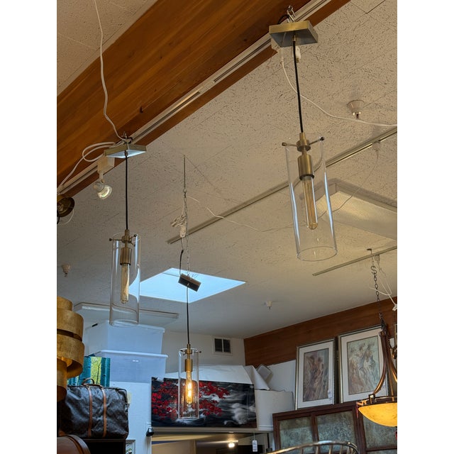 Arcadia Collection Cylindrical Pendant Lights, Set of Three For Sale - Image 10 of 10