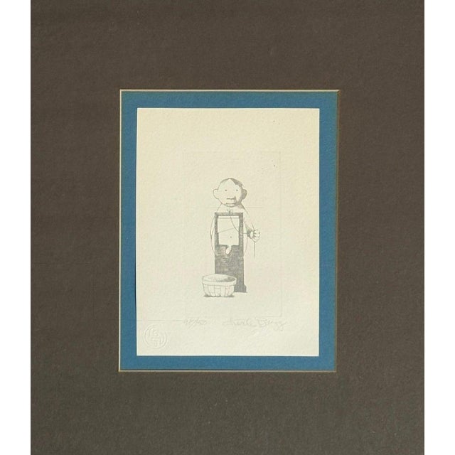 Charles Bragg, Two Etchings, Nasty Series, Signed and Stamped, American, 20th C. For Sale - Image 4 of 13